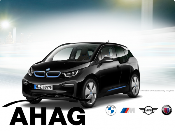 i3 (120 Ah) Fluid Black mit Akzent BMWi Blau